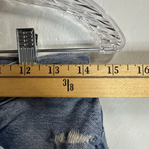 Agolde Womens Cotton Denim Button Up Cut Off Hem Parker Jean Shorts Blue 27 - Picture 8 of 11